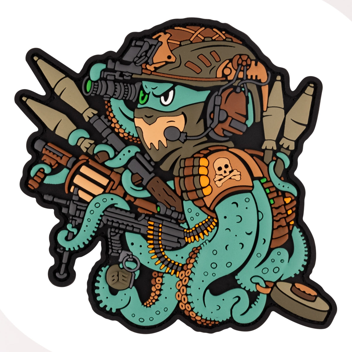 3D PVC patch (chevron) "Octopus" Green