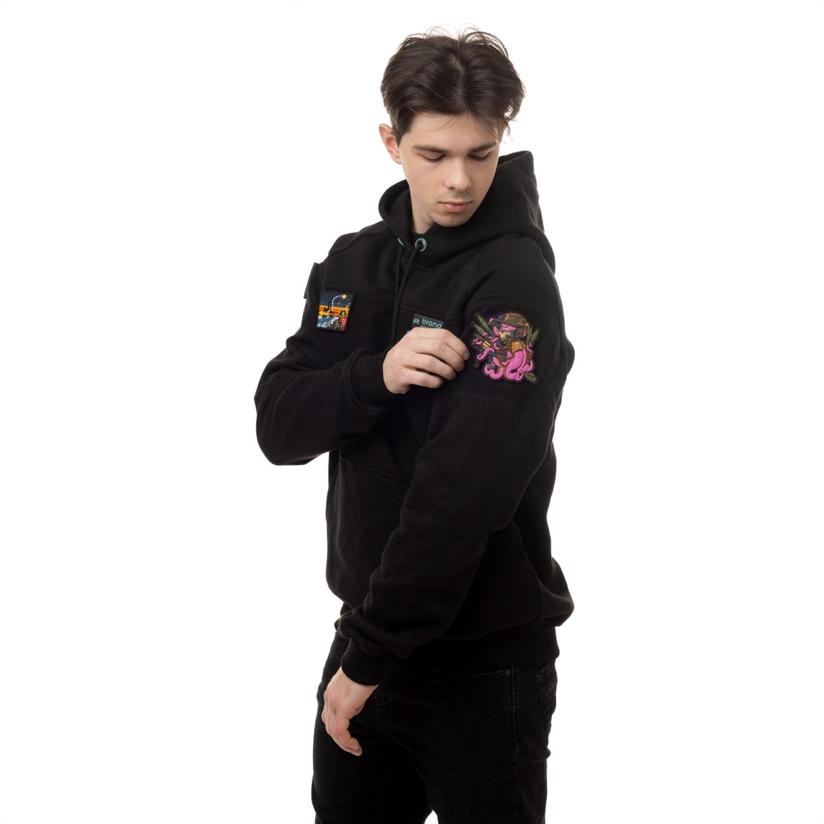 Hoodie for your patches, Black