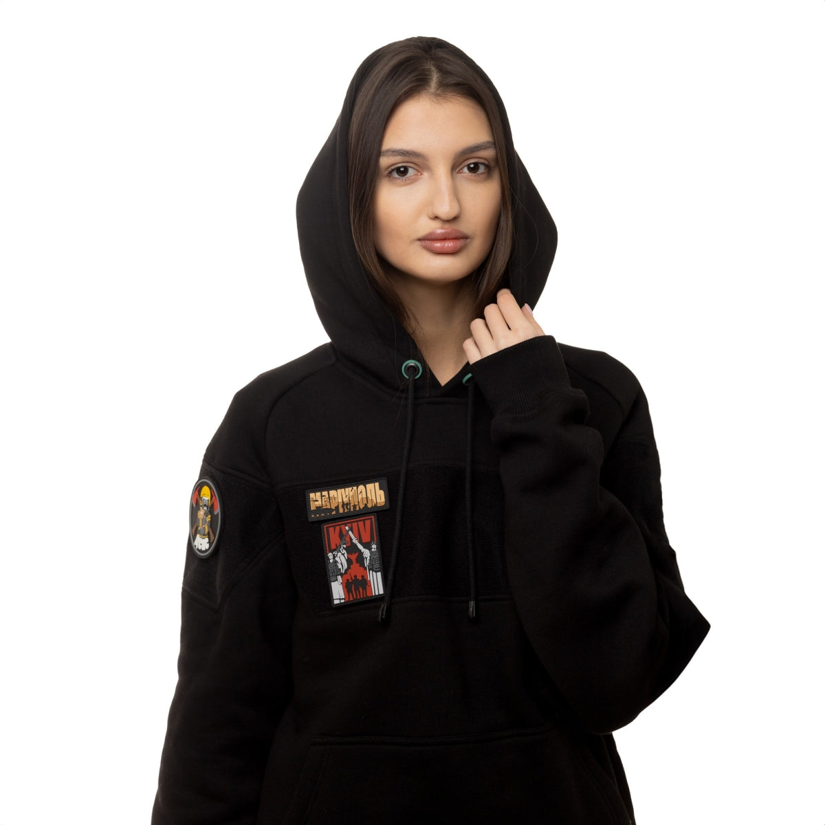 Hoodie for your patches, Black