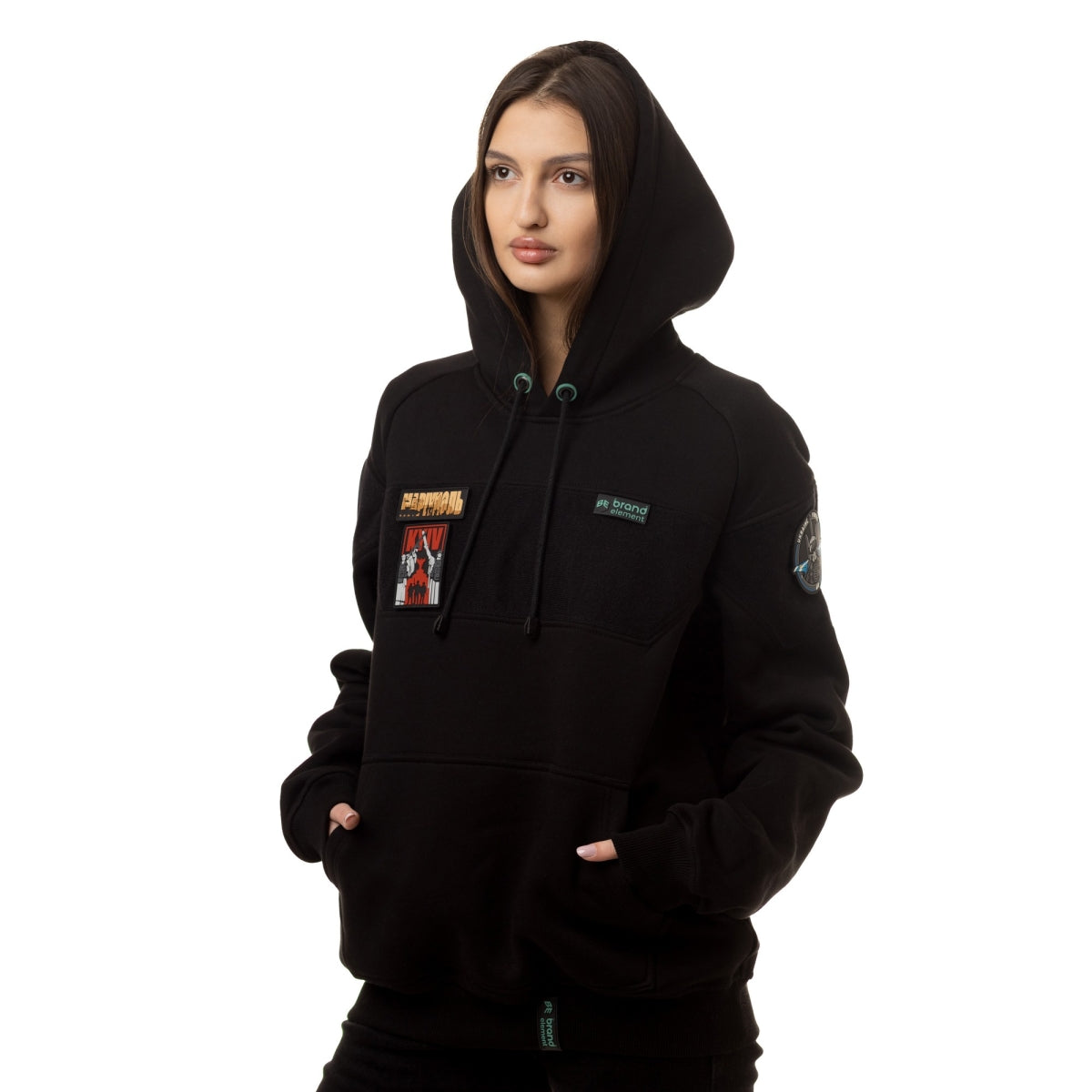 Hoodie for your patches, Black