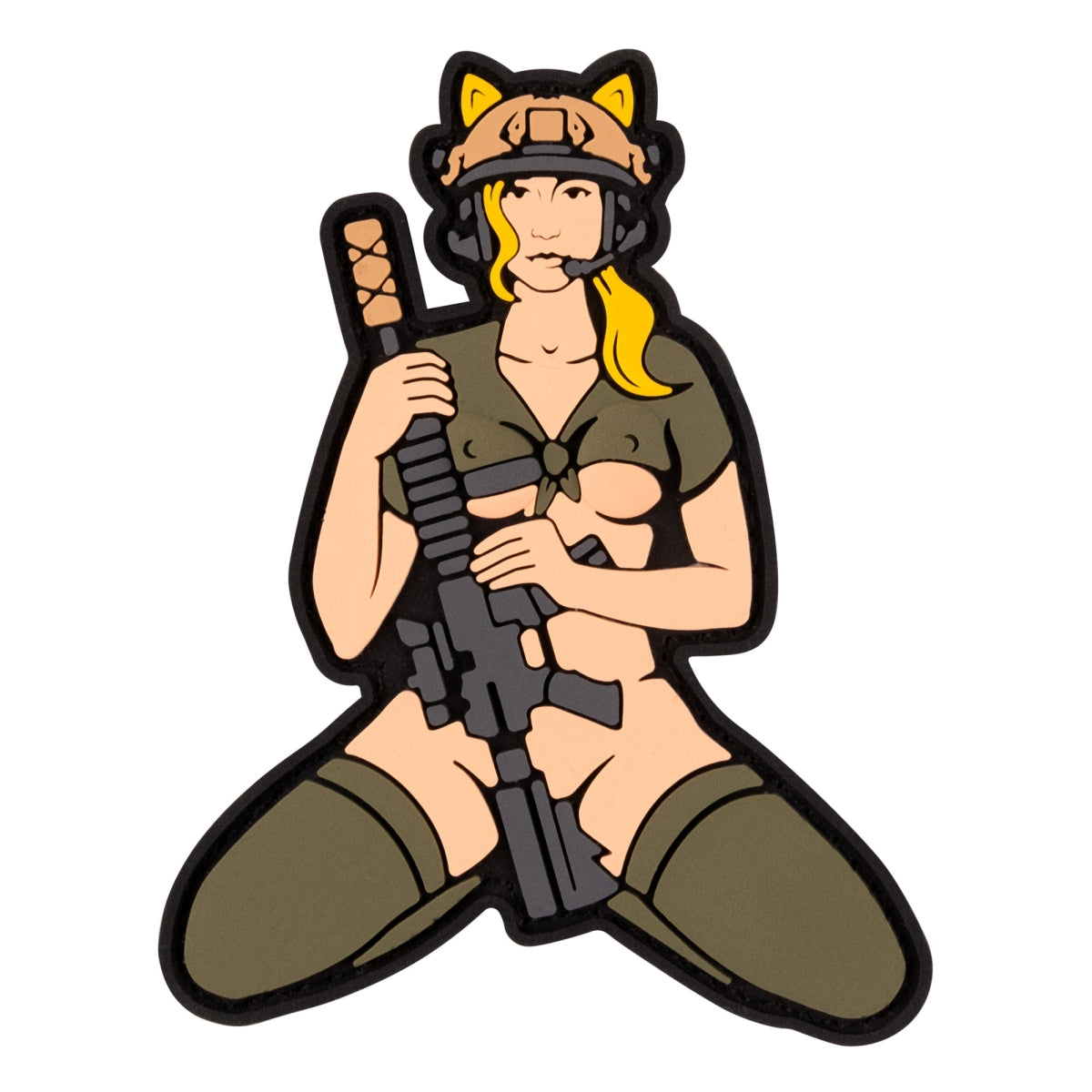 PVC patch (chevron) "Cat girl" blonde