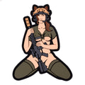 PVC patch (chevron) "Cat girl" brown hair