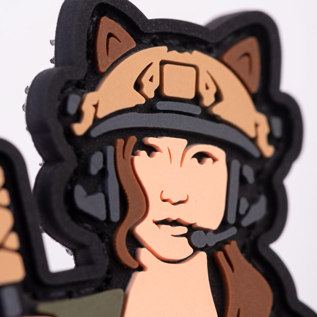 PVC patch (chevron) "Cat girl" brown hair