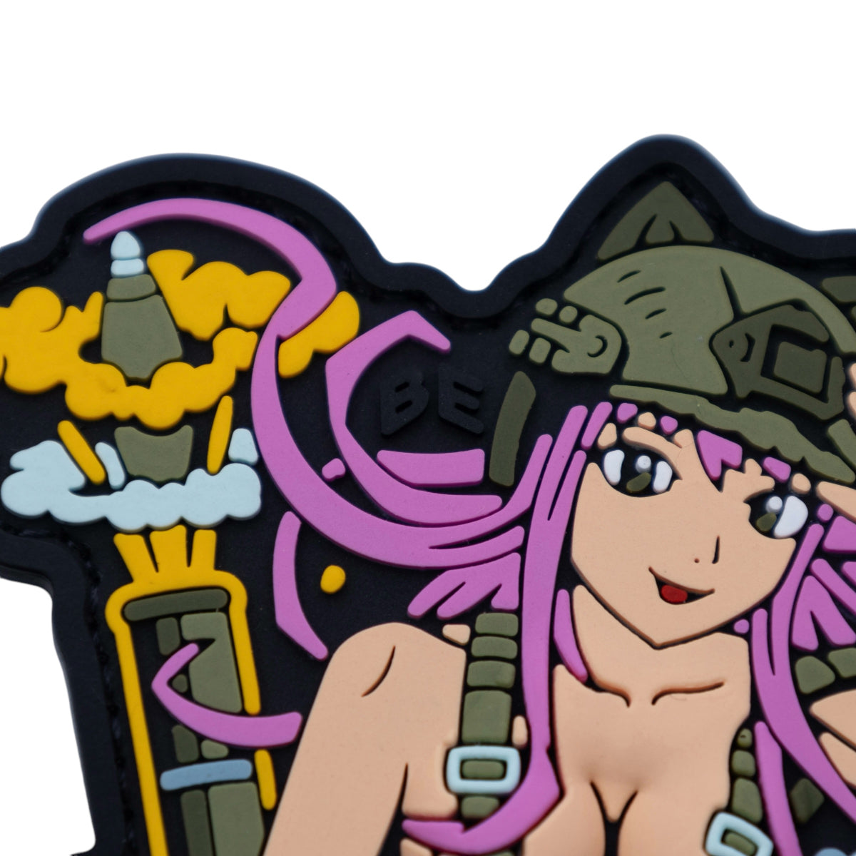 PVC Patch (chevron) "Anime Girl" Pink