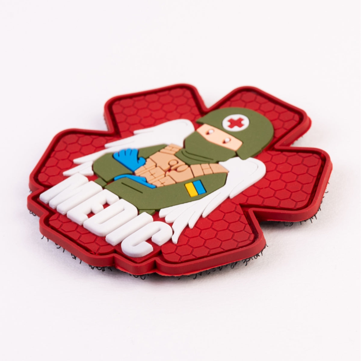 PVC patch (chevron) "Military medic" red