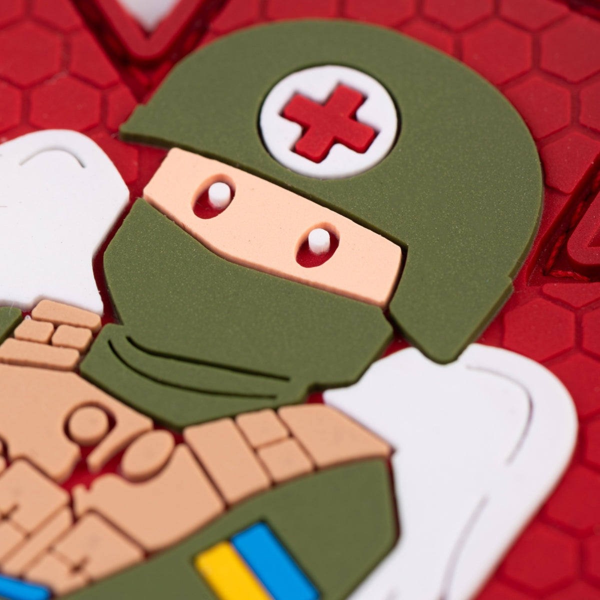 PVC patch (chevron) "Military medic" red