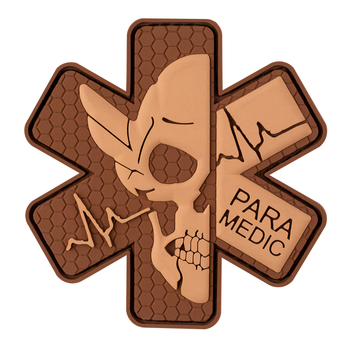 PVC patch (chevron) "Paramedic" Brown