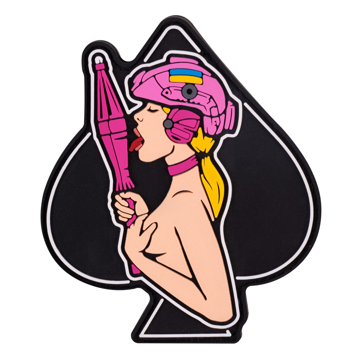 PVC patch (chevron) "Pica girl" pink