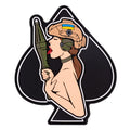 PVC patch (chevron) "Pika girl" brown hair
