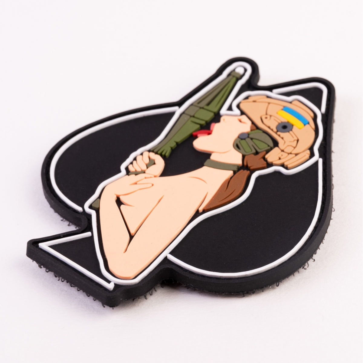 PVC patch (chevron) "Pika girl" brown hair