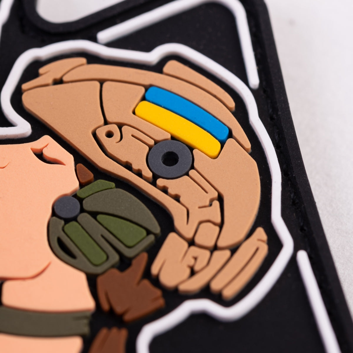 PVC patch (chevron) "Pika girl" brown hair