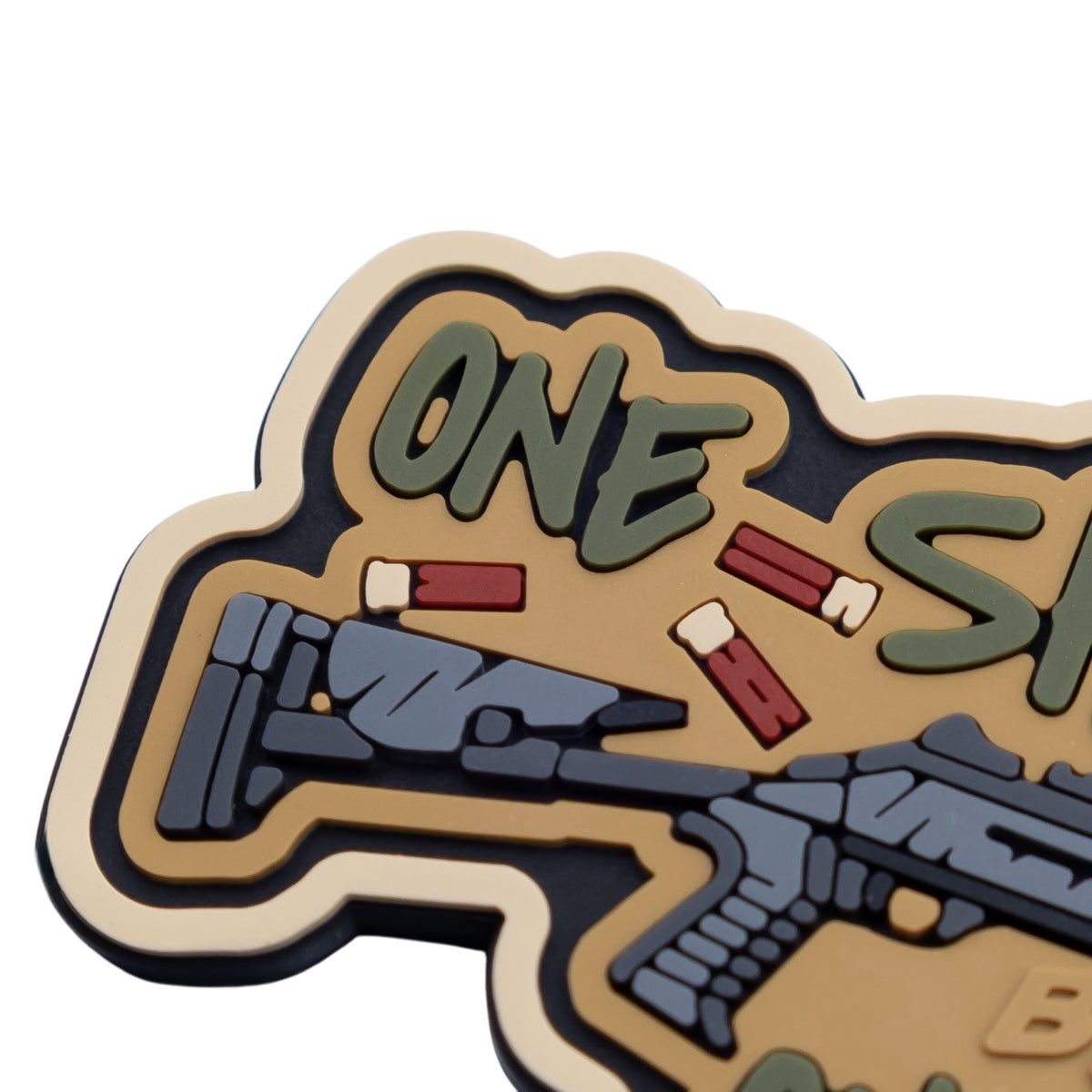 PVC Patch (chevron) «One Shot - One Drone» Coyote