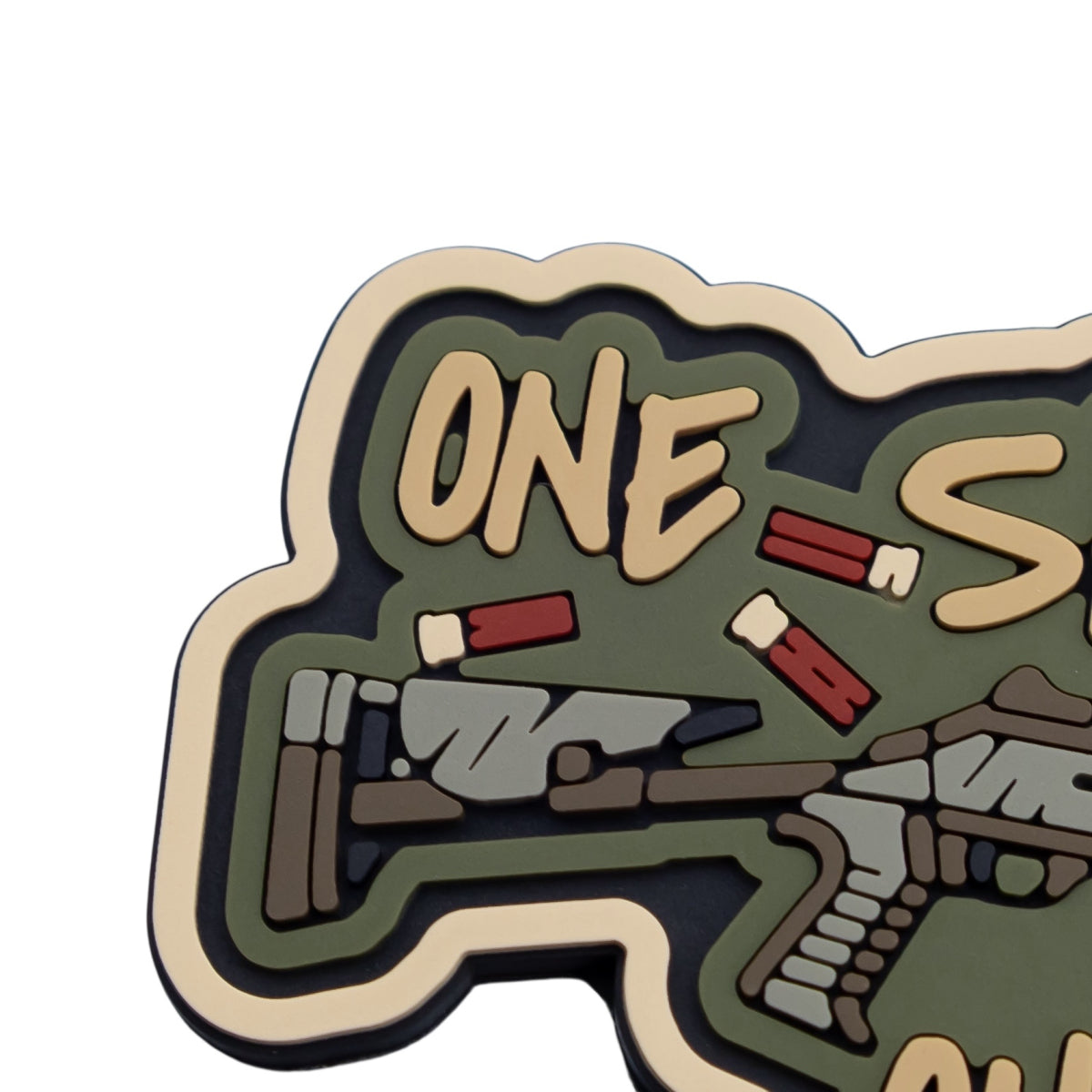 PVC Patch (chevron) «One Shot - One Drone». Olive