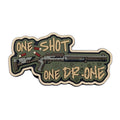 PVC Patch (chevron) «One Shot - One Drone». Olive