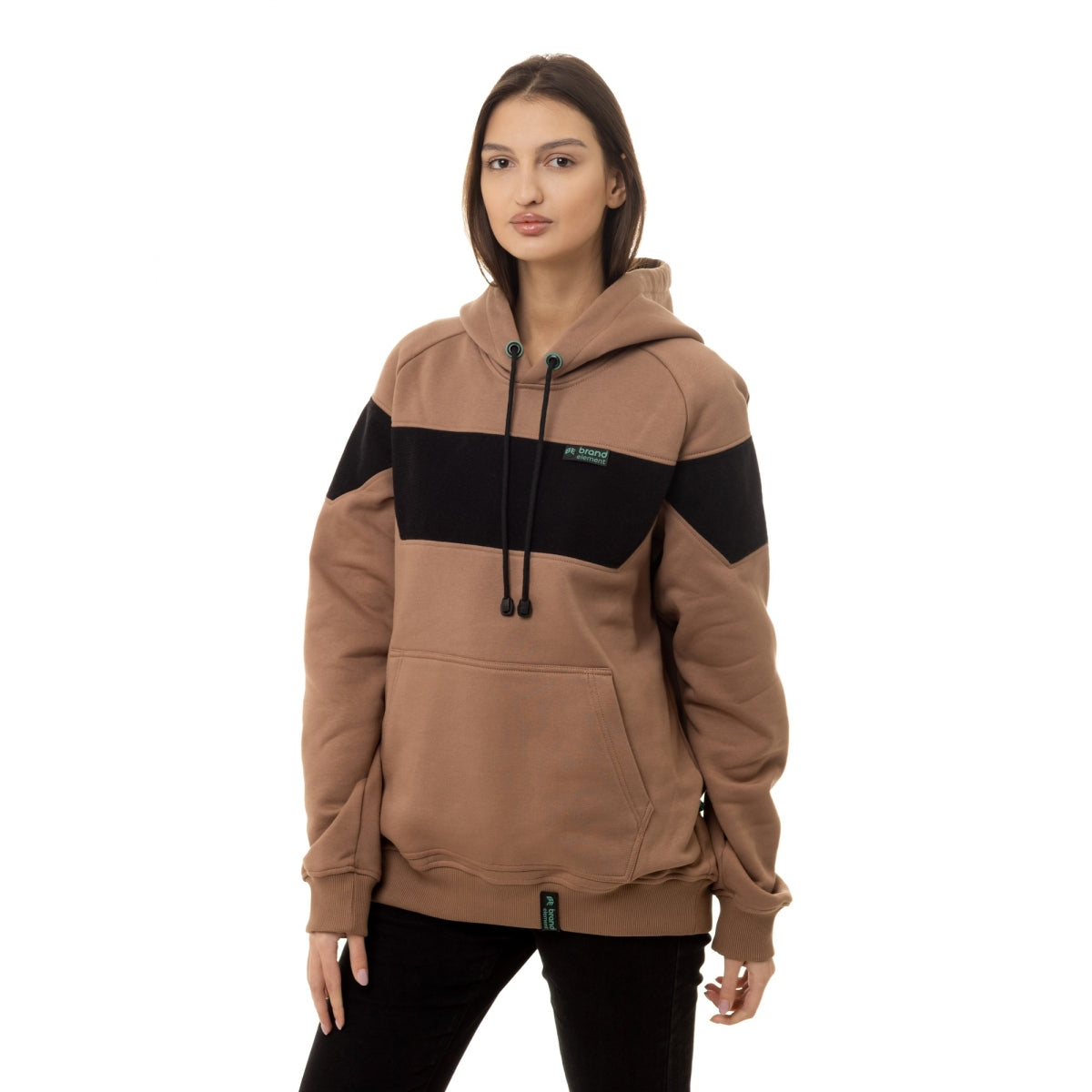 Hoodie for your patches, Mocha brown
