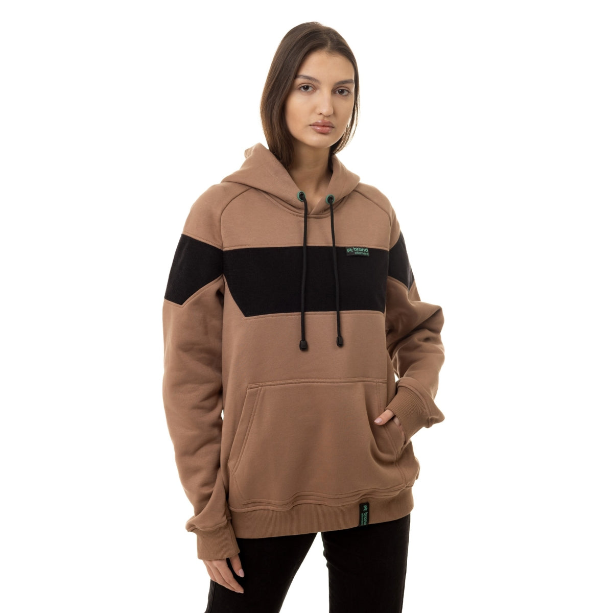 Hoodie for your patches, Mocha brown