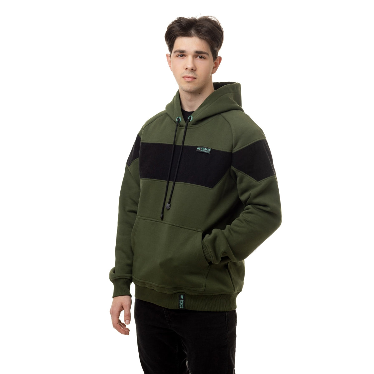 Hoodie for your patches, Olive