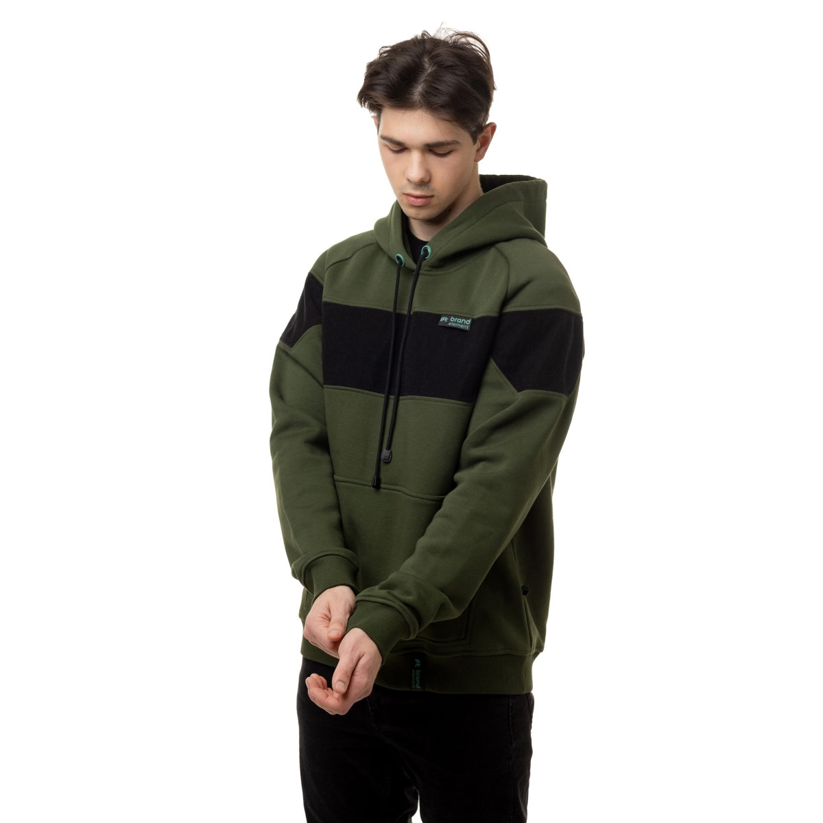 Hoodie for your patches, Olive